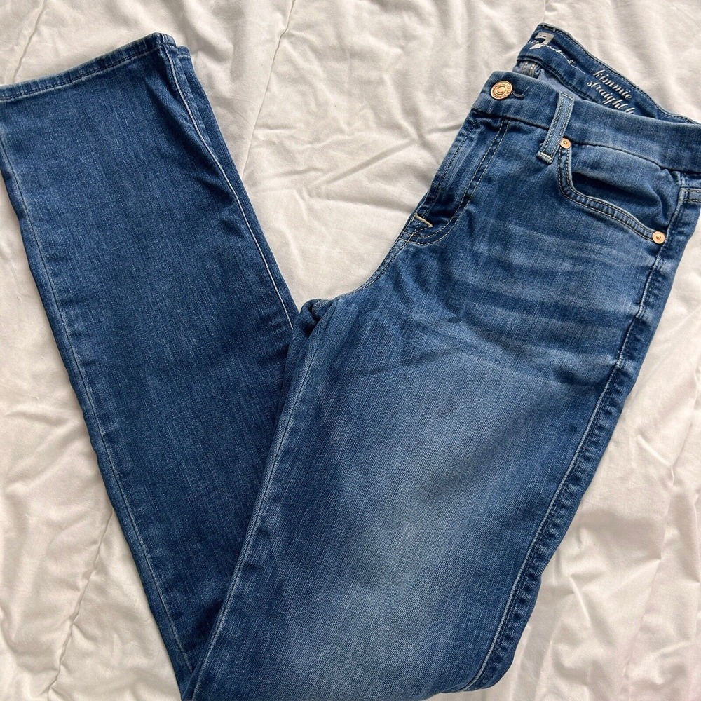 7 For All Mankind Kimmie Straight Denim Jeans Size 29 EUC